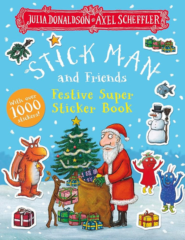 Stick Man and Friends Festive Super Sticker Book cover image