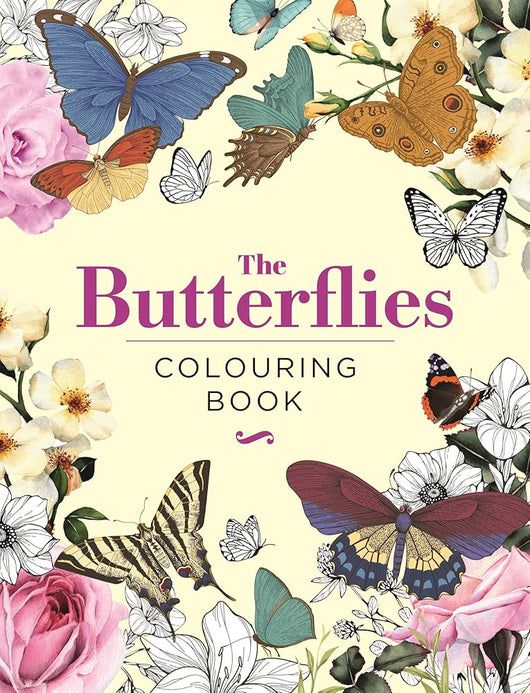 The Butterflies Colouring Book: Hardback Gift Edition (Hardback Vintage Colouring) cover image