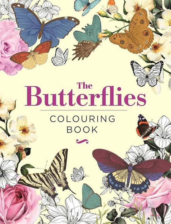 The Butterflies Colouring Book: Hardback Gift Edition (Hardback Vintage Colouring) cover image
