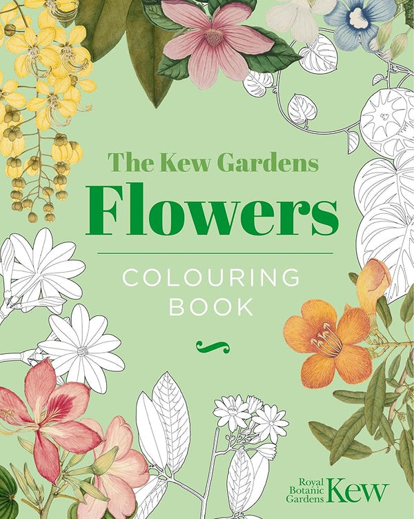 The Kew Gardens Flowers Colouring Book: Hardback Gift Edition (Hardback Vintage Colouring) cover image