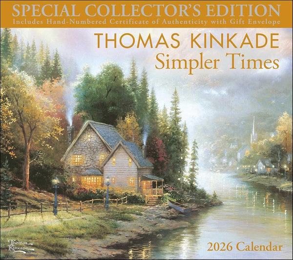 Thomas Kinkade Special Collector's Edition 2026 Deluxe Wall Calendar with Print cover image