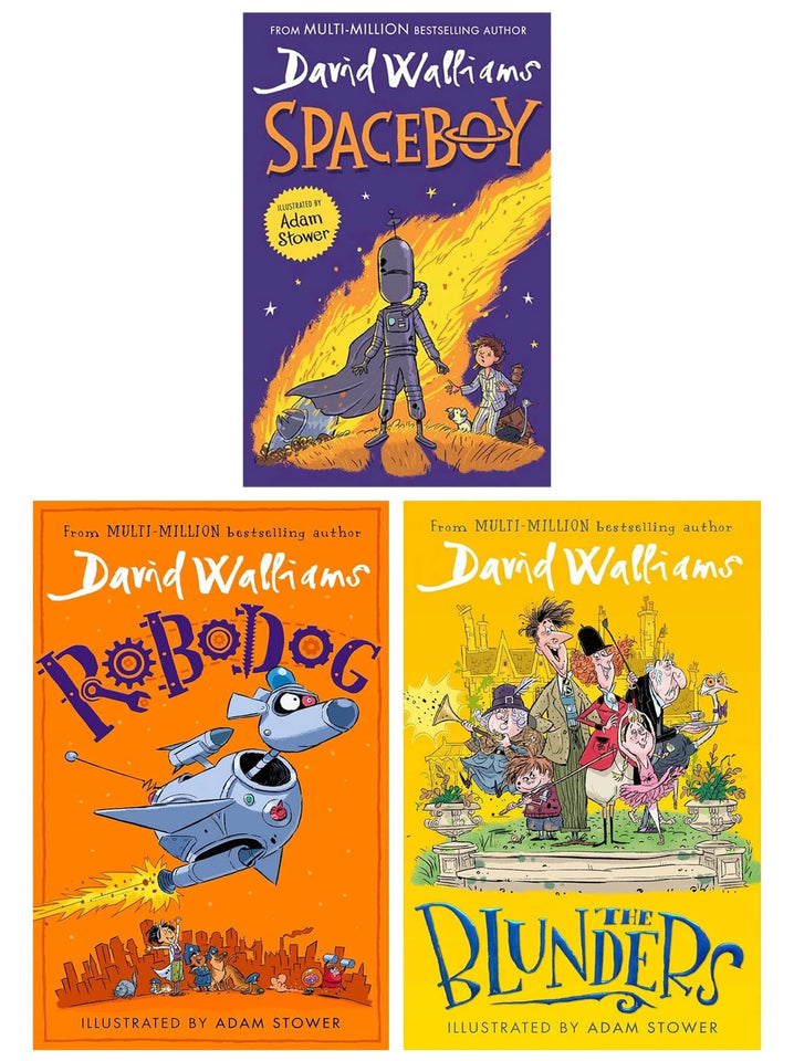 David Walliams Collection (Robodog, The Blunders & Spaceboy) 3 Books Set - Ages 8-12 - Hardback/Paperback